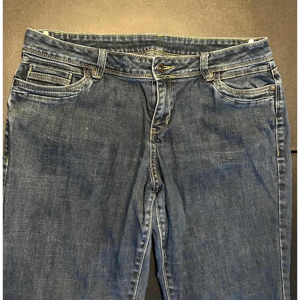 Simply Vera Vera Wang Dark Wash Bootcut Jeans Blue Mid Rise Size 14 1567 - Picture 4 of 11